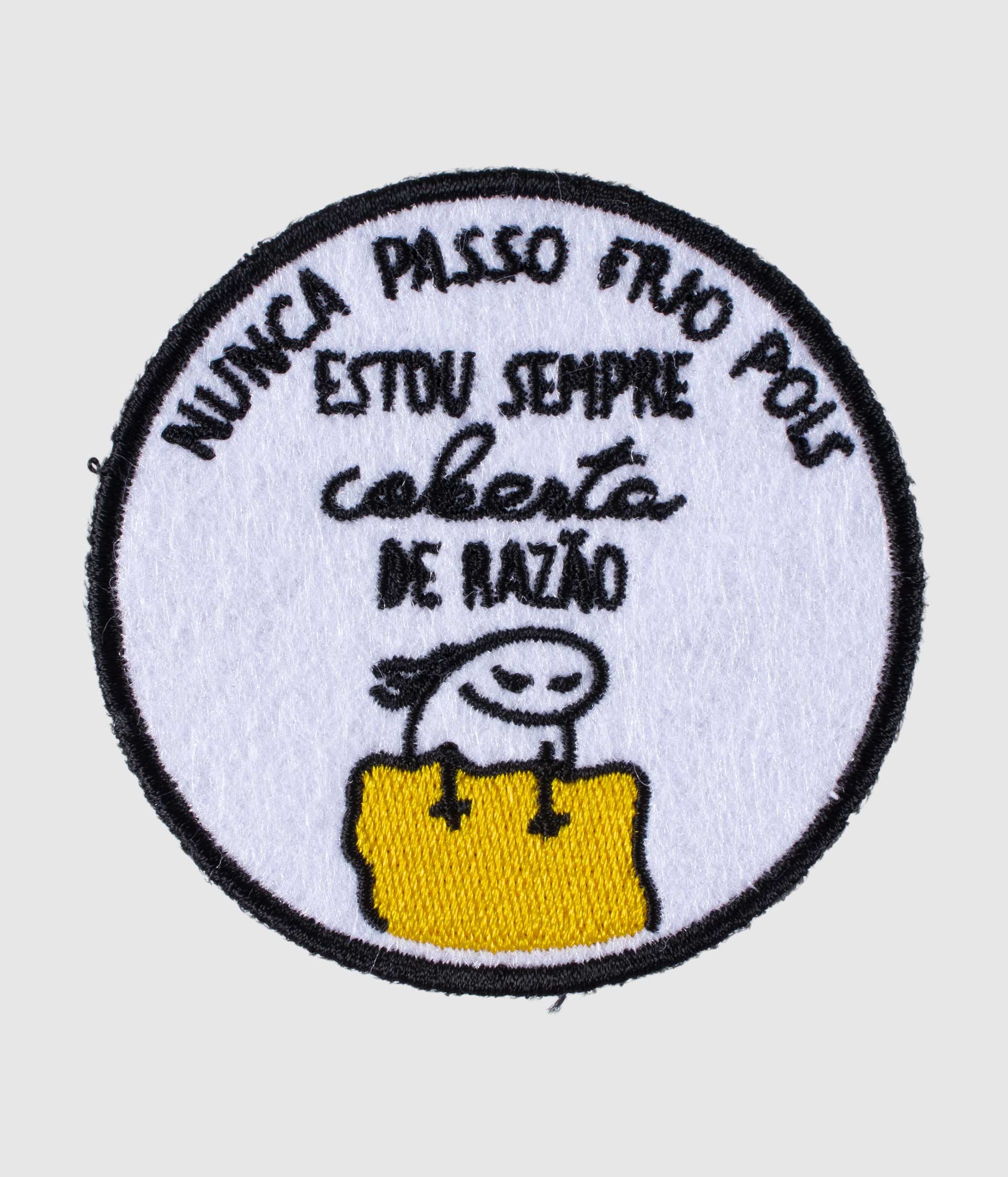 Emblema académico Nunca Passo Frio - patch bordado