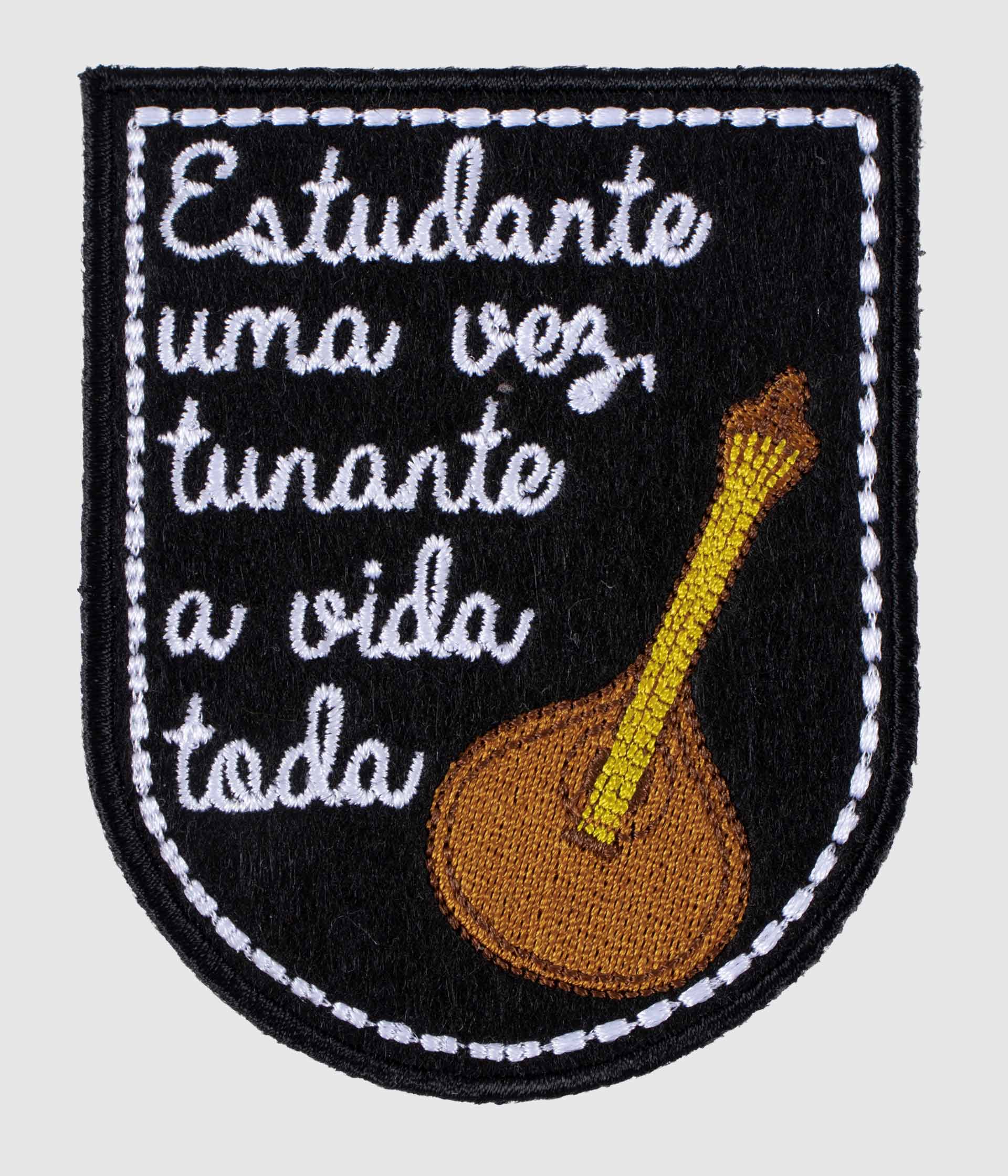 Emblema académico Estudante Uma Vez - patch bordado
